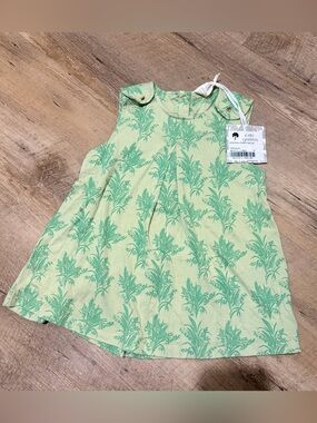 NWT Kate Quinn Sleeveless Button Tab Top Tank Wild Grass 4T
